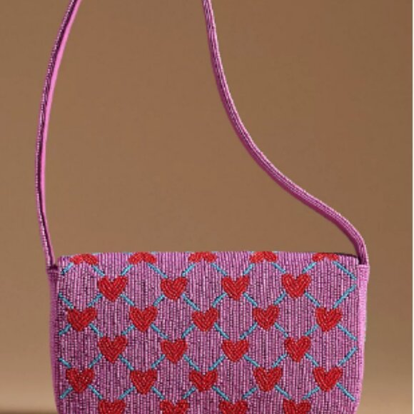 The Fiona Beaded Bag: Icon Edition- Heart Grid - Picture 2 of 4